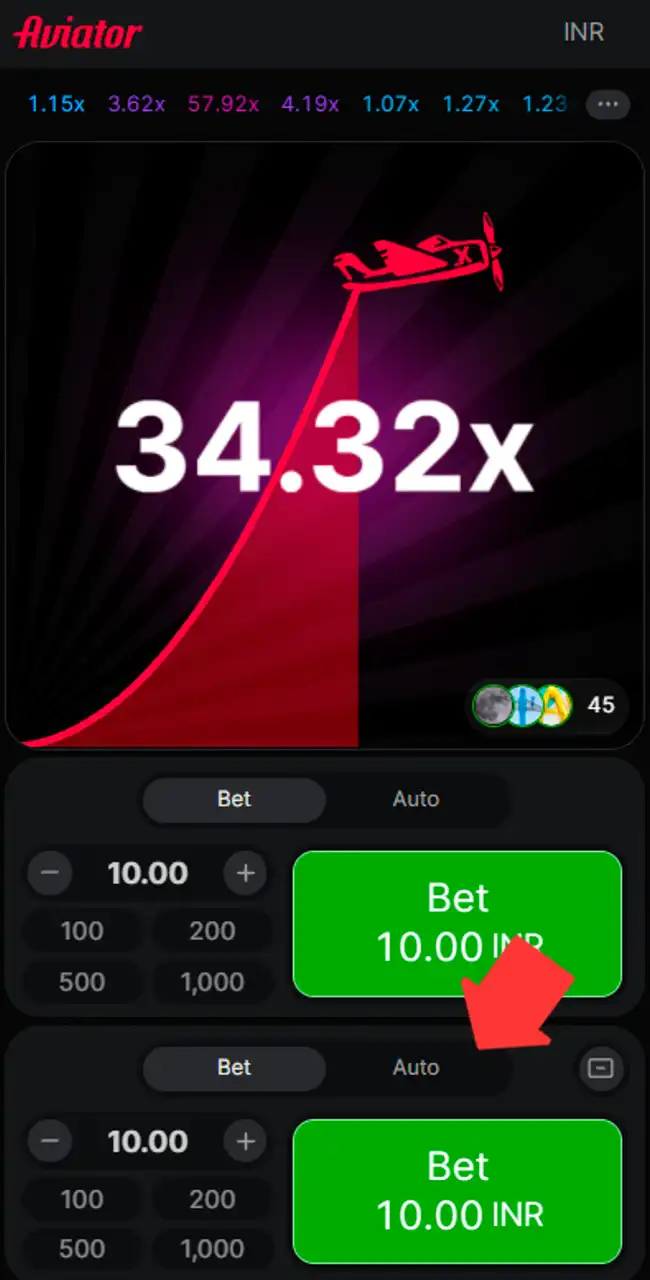 Withdraw Aviator winnings before the crash.