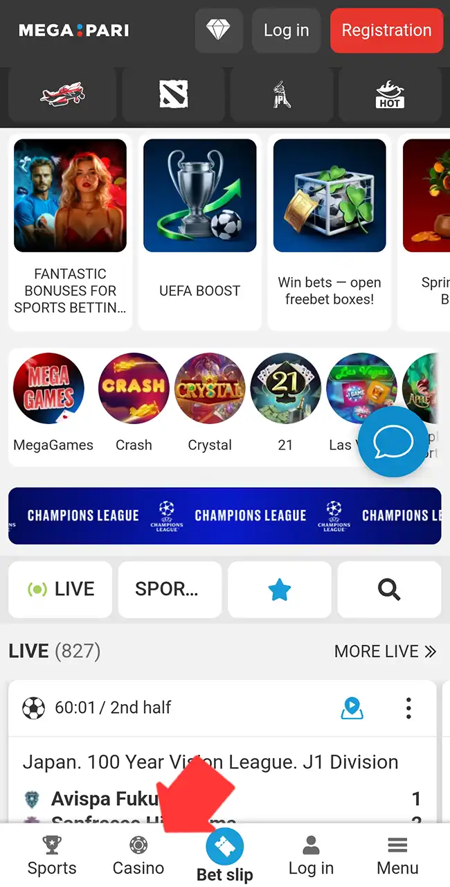 Browse Megapari casino games collection easily.