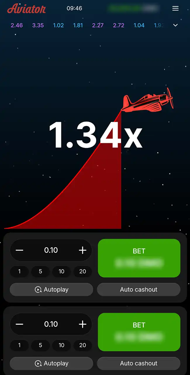 Start your Melbet Aviator gaming session.
