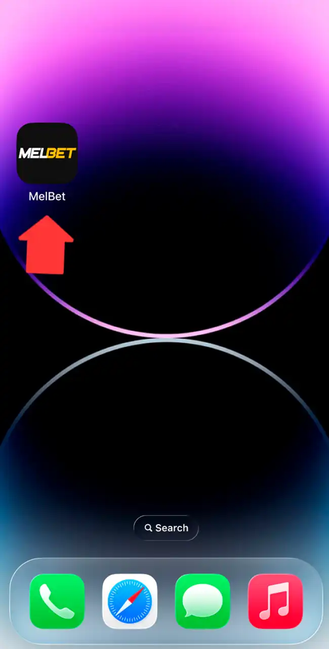 Open your Melbet iOS web application.