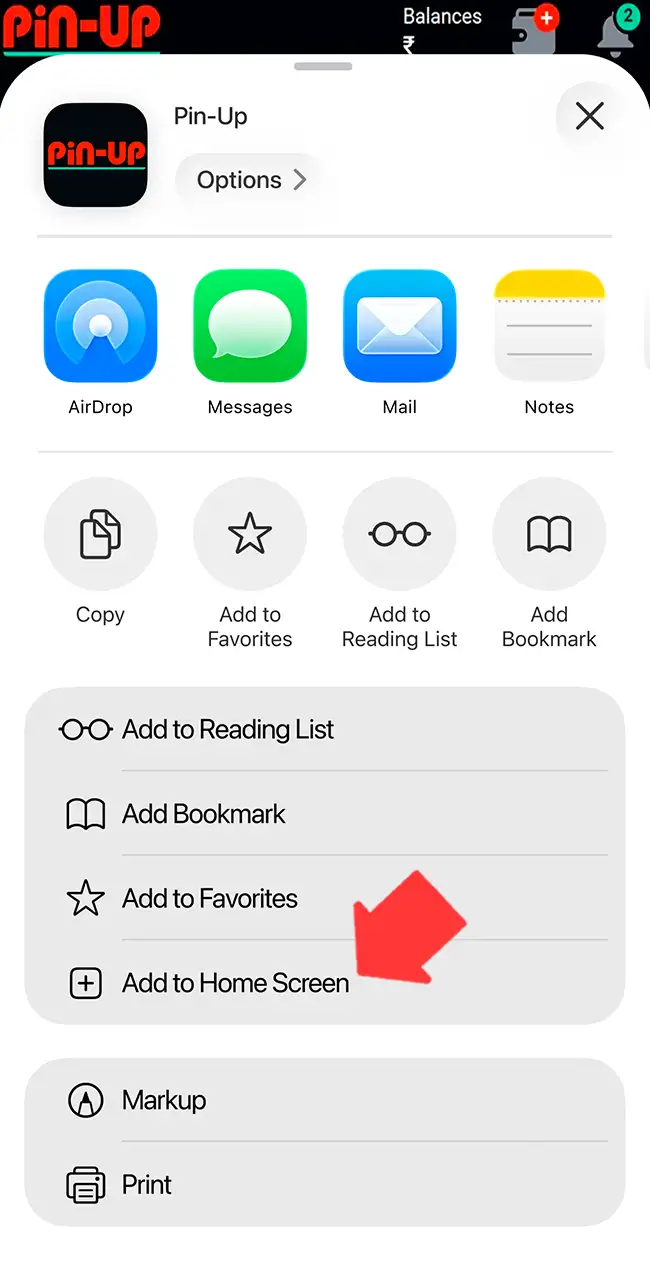 Create a quick Pin-Up iOS shortcut.