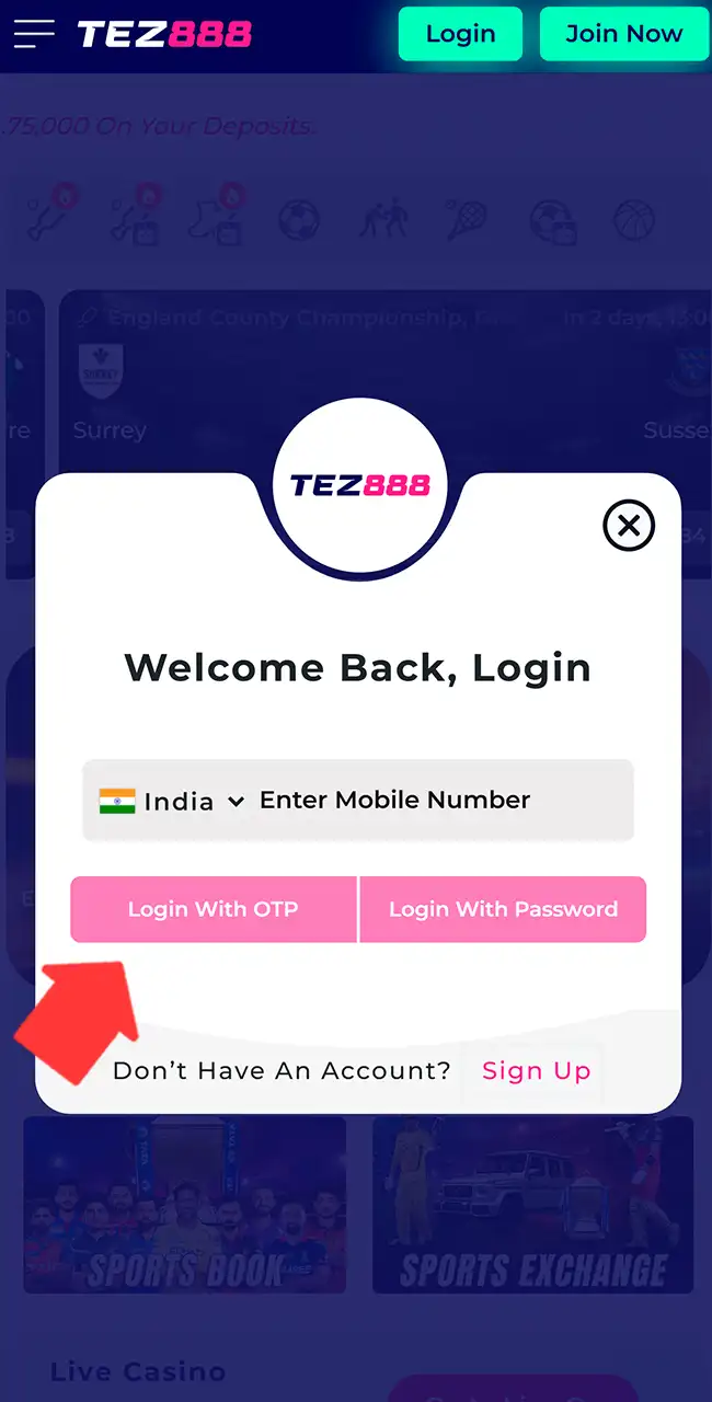 Access your Tez888 gaming profile today.