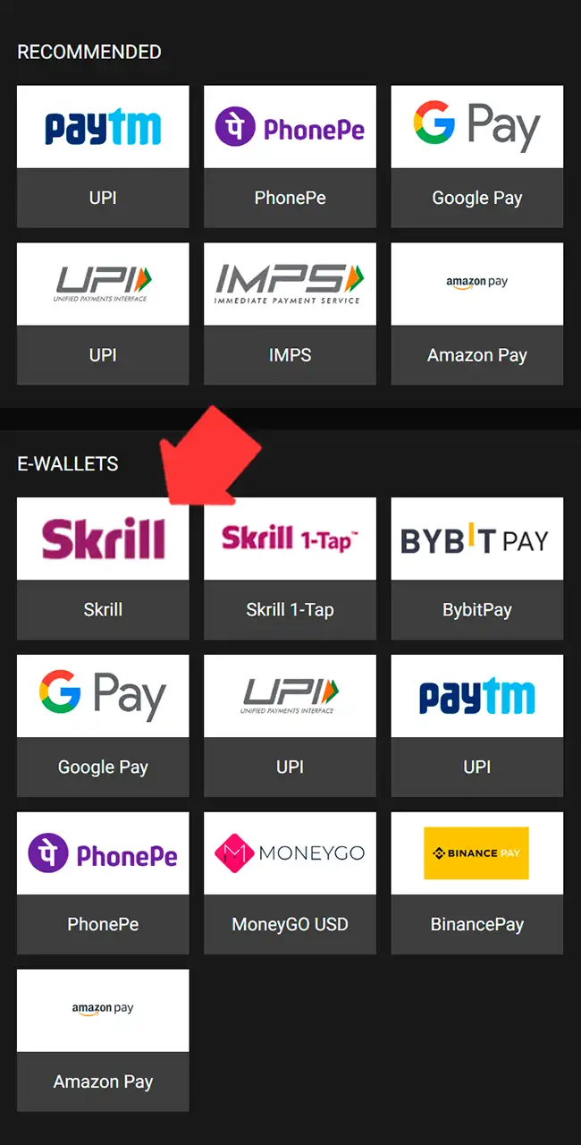 Top up your Tez888 balance now.