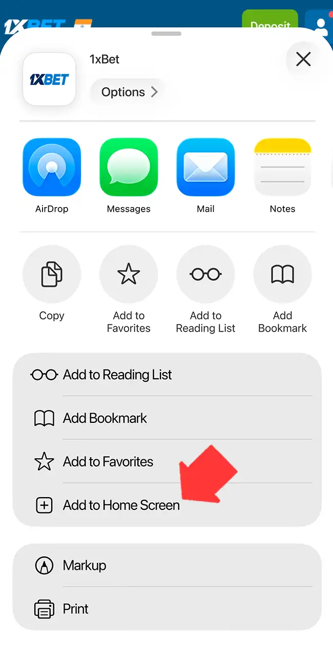 Pin the 1xbet shortcut directly to your iPhone dashboard.