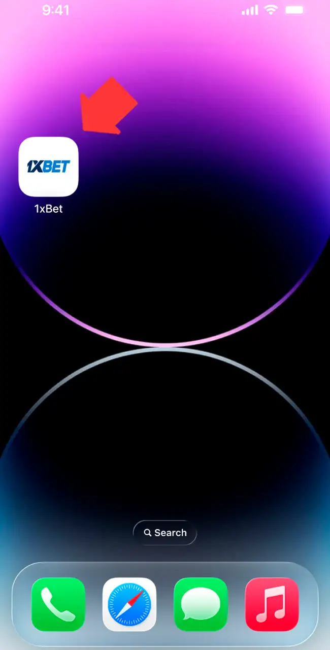 Open the 1xbet client and begin your betting session.