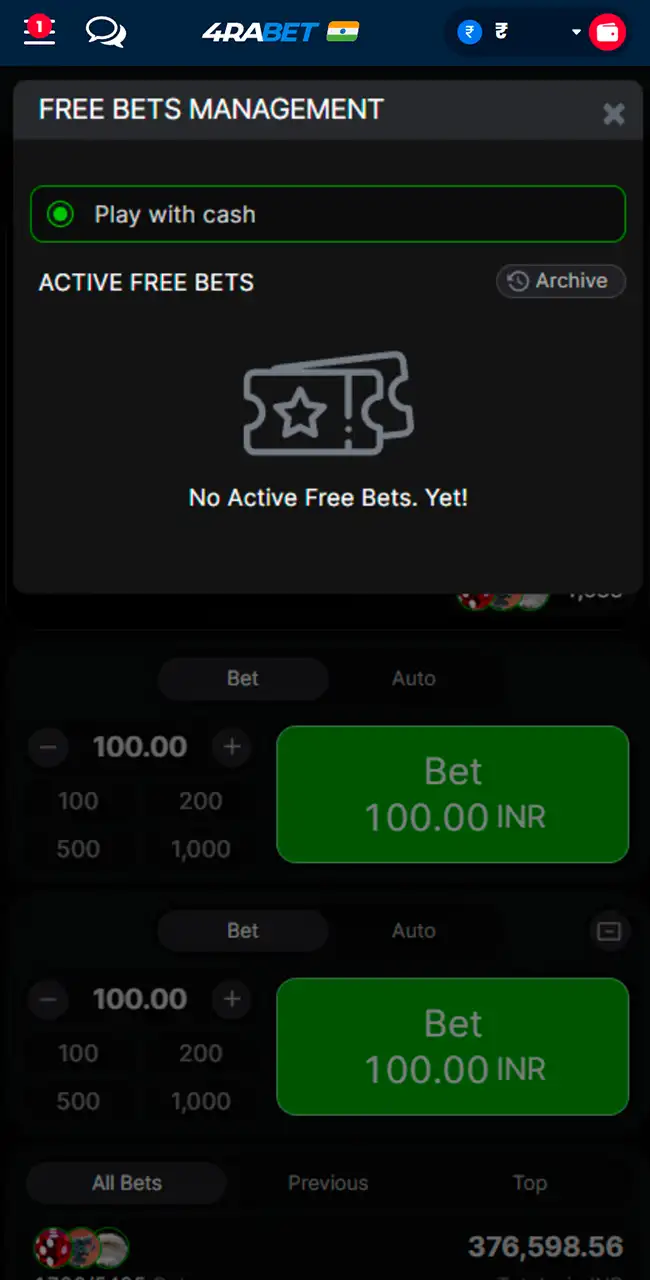 Utilize special 4rabet Aviator free bet promotions.