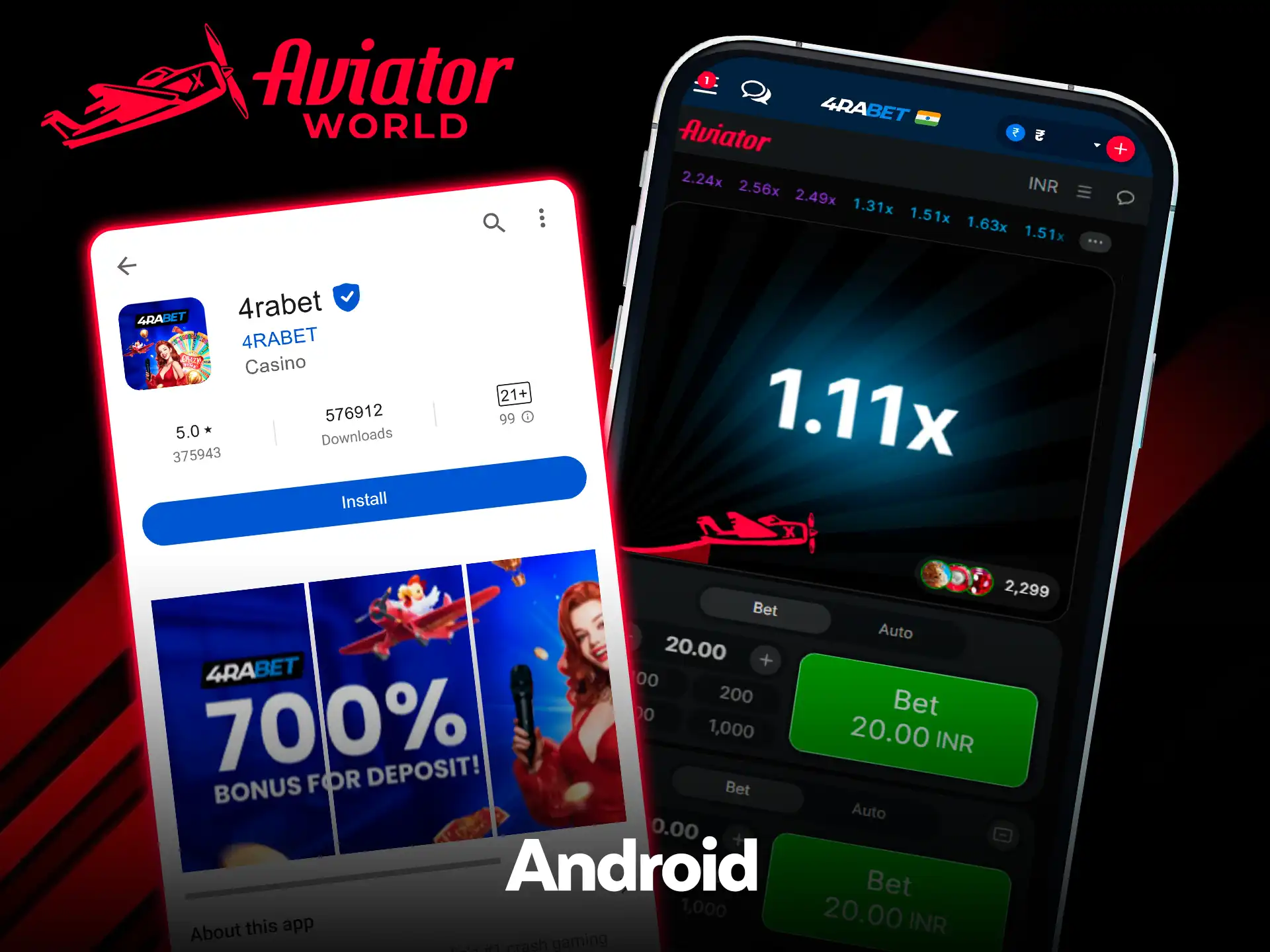 Get the official Aviator Android app.