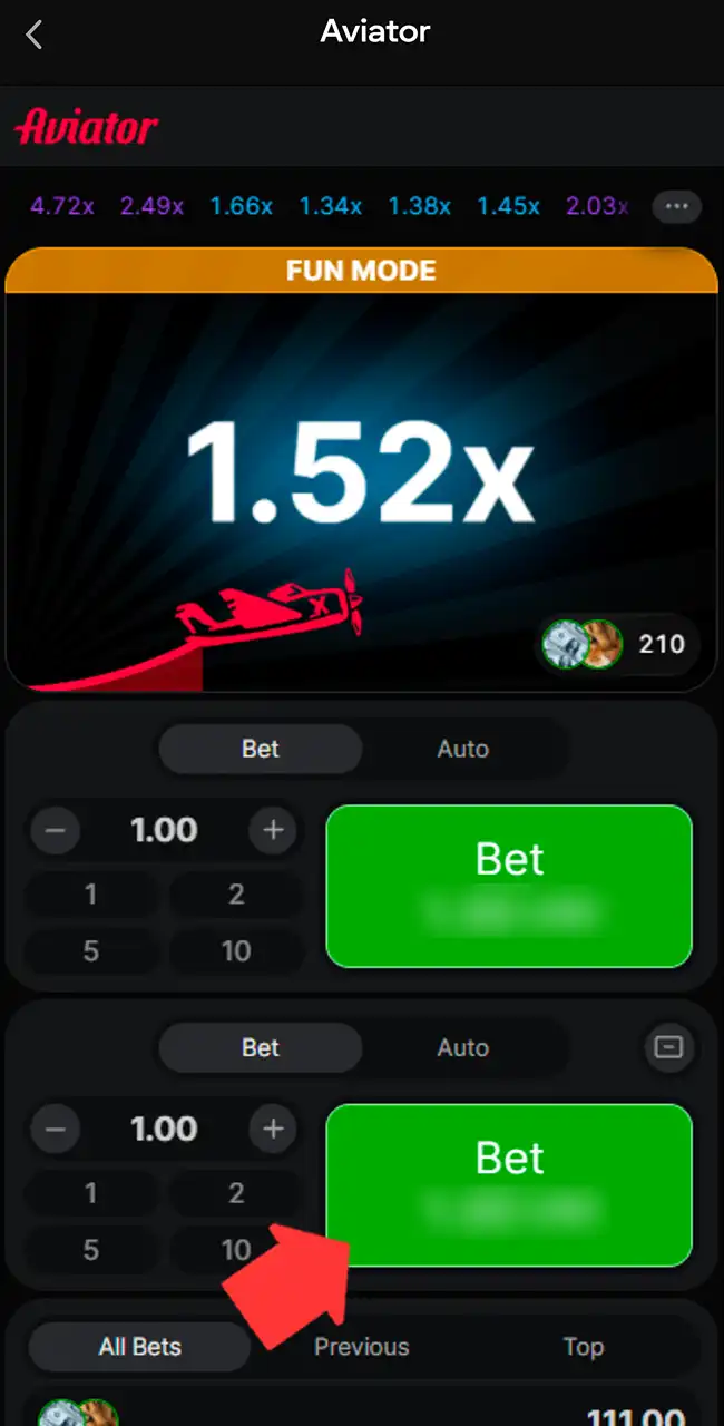 Bet and win real Aviator prizes.