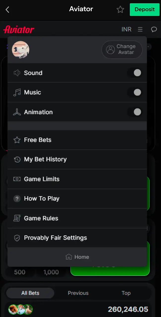 Adjust your Aviator app settings easily.