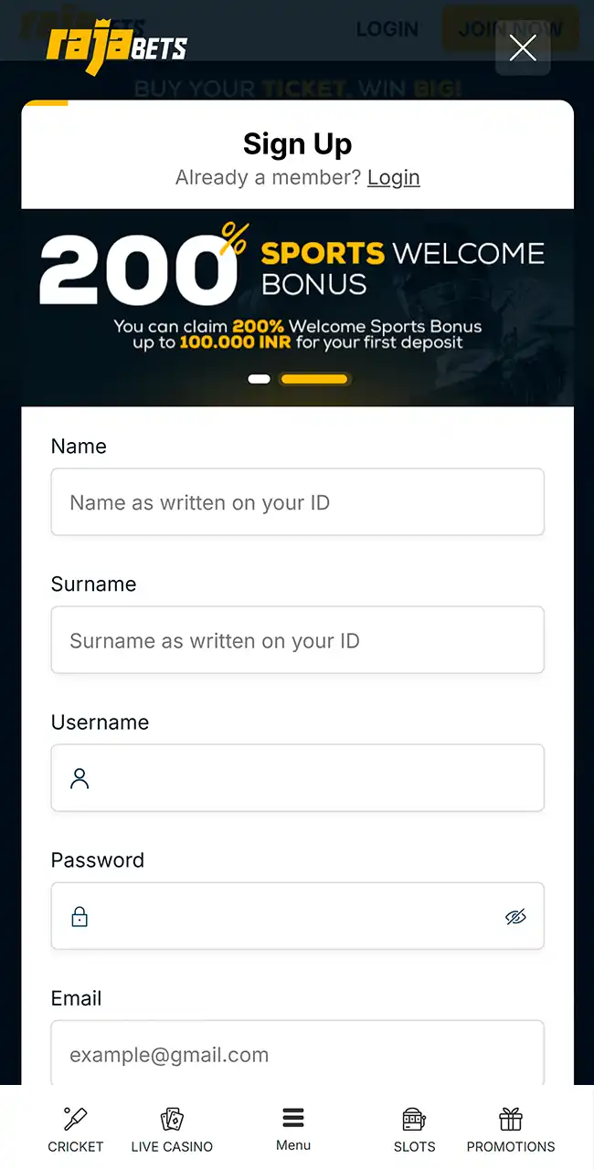 Sign up for Aviator iOS play.