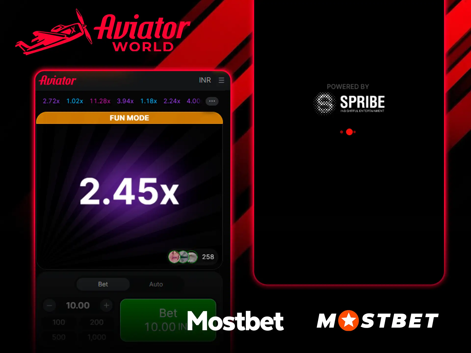 Play Aviator via the Mostbet app.