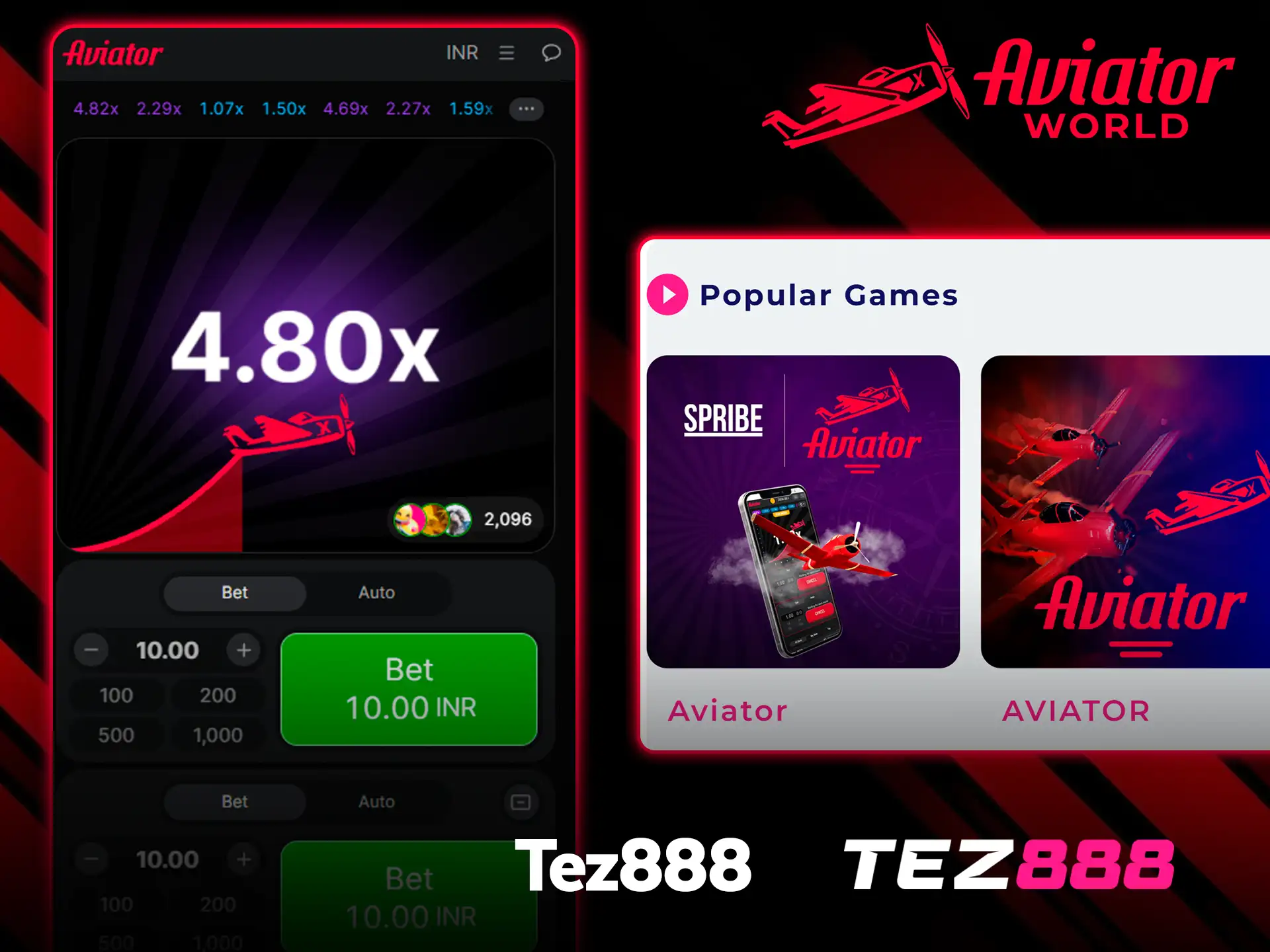 Download Tez888 Aviator for your smartphone.